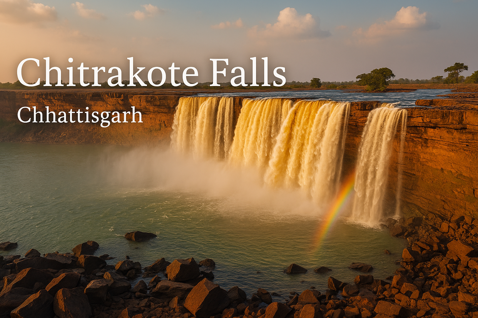 🌊 Chitrakote Falls, Chhattisgarh – The Niagara of India