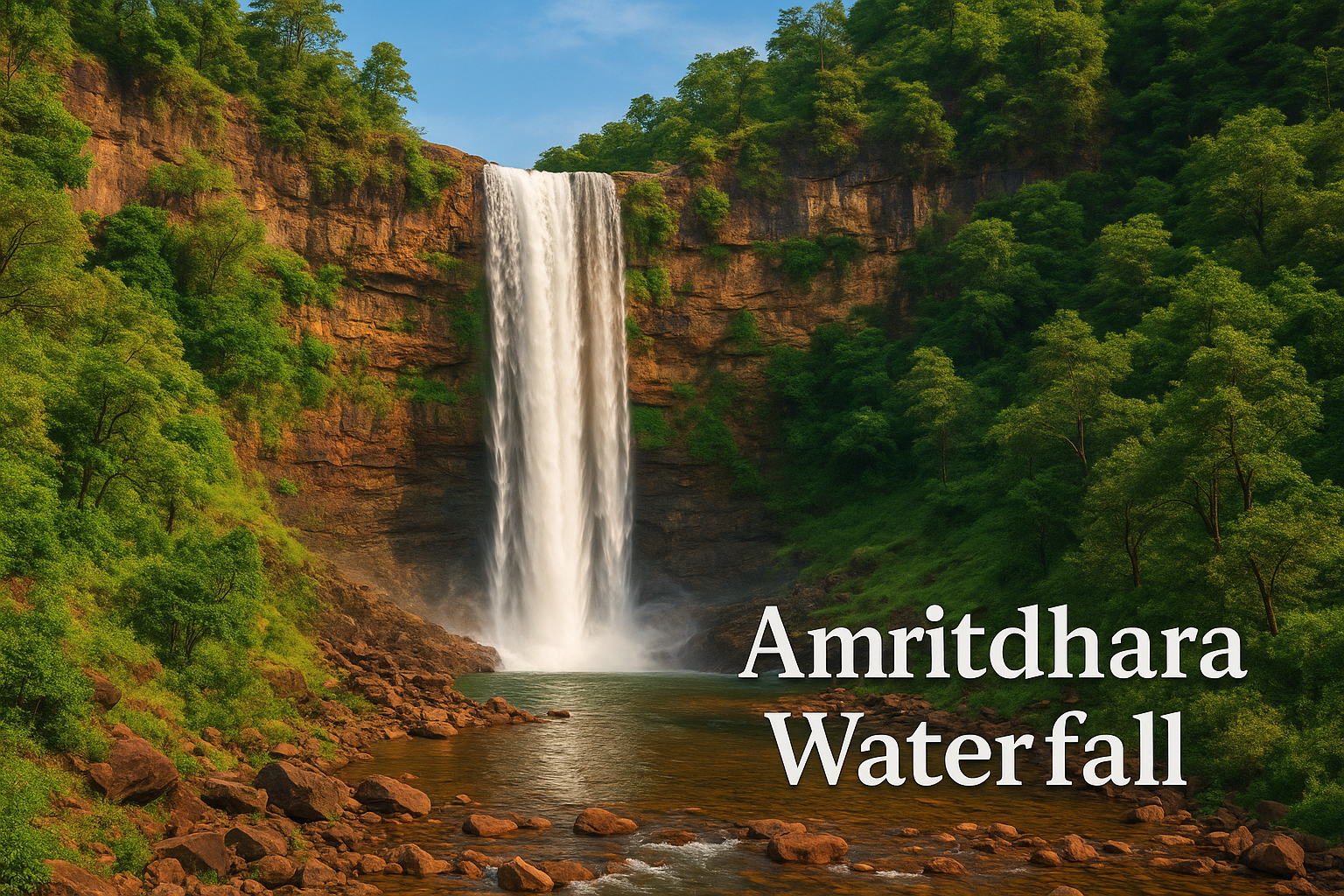 🌊 Amritdhara Waterfall – Nature’s Purest Symphony in Chhattisgarh