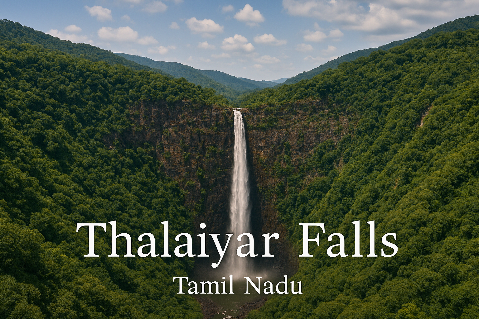 Thalaiyar Falls – Discover Tamil Nadu's Tallest Hidden Wonder 🌄